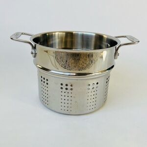 All Clad perforated inserts steamer or pasta strainer